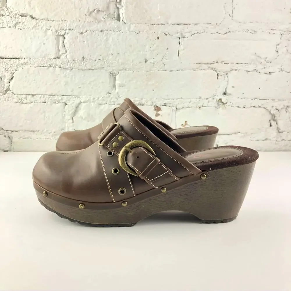 Bongo Platform Buckle Mules